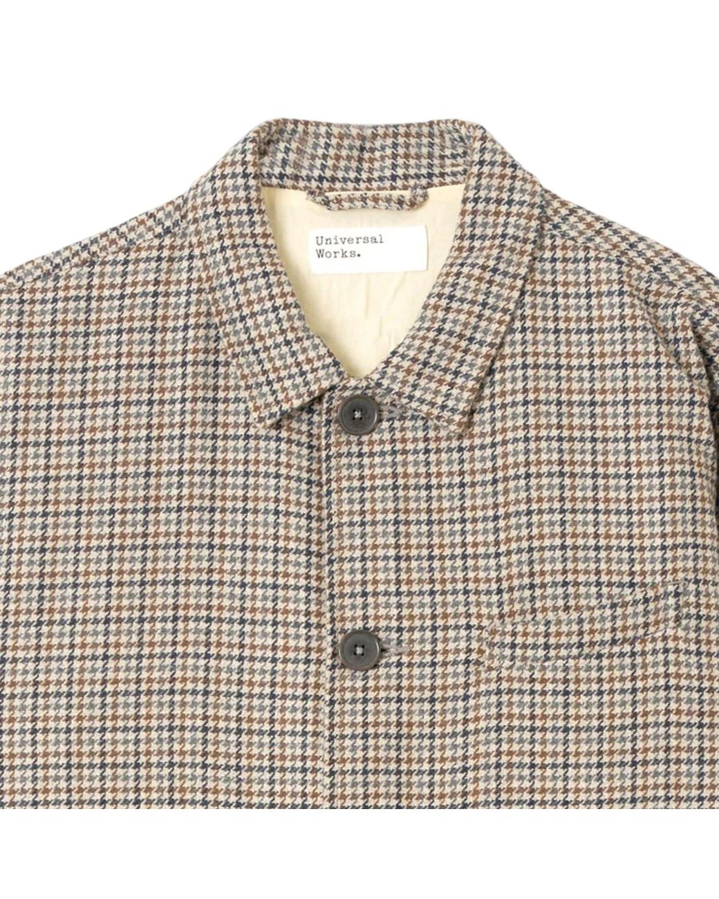 Universal Works Brown Lester Dogtooth Franck Jacket for men