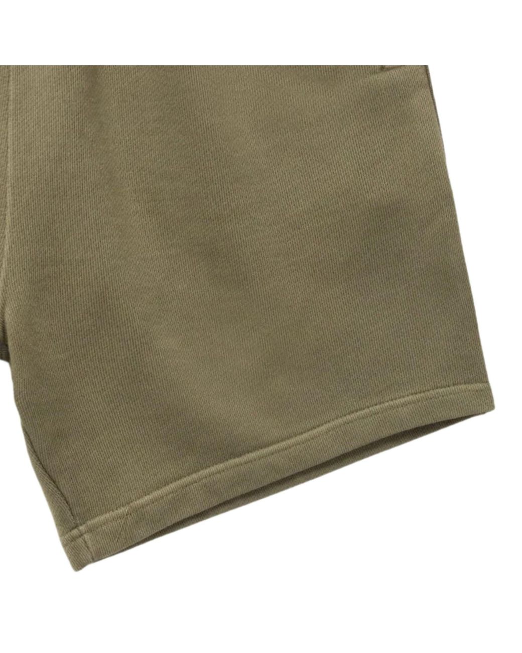 Power Goods Green Loopback Sweat Shorts for men