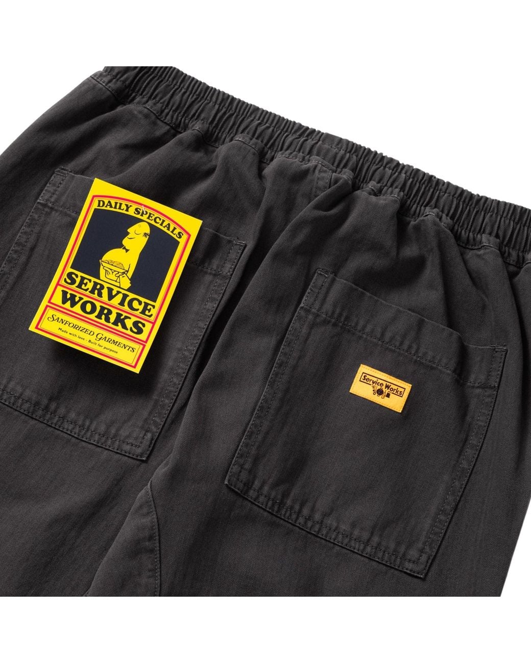 Service Works Gray Pigment Herringbone Chef Pants for men
