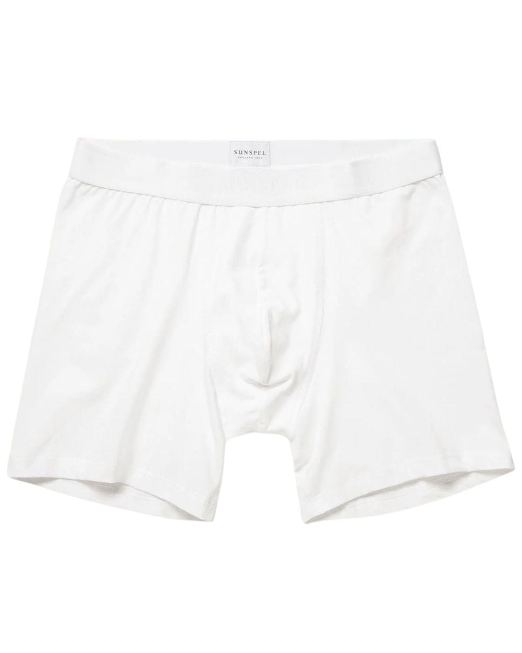 Sunspel White Stretch Cotton Boxer Briefs for men