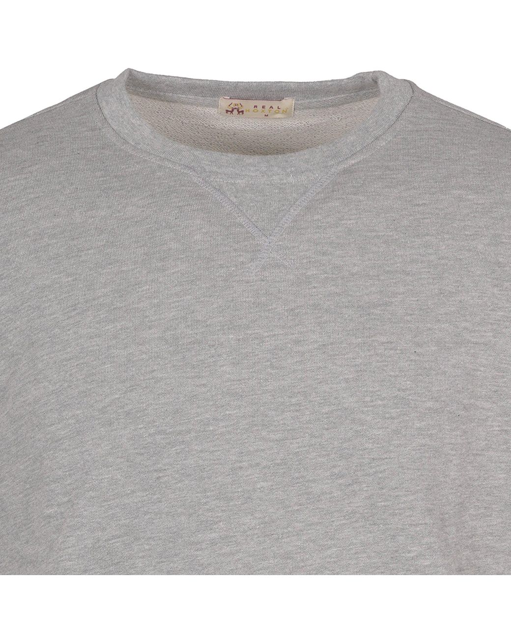 real hoxton Gray Loopback Cotton Sweatshirt for men