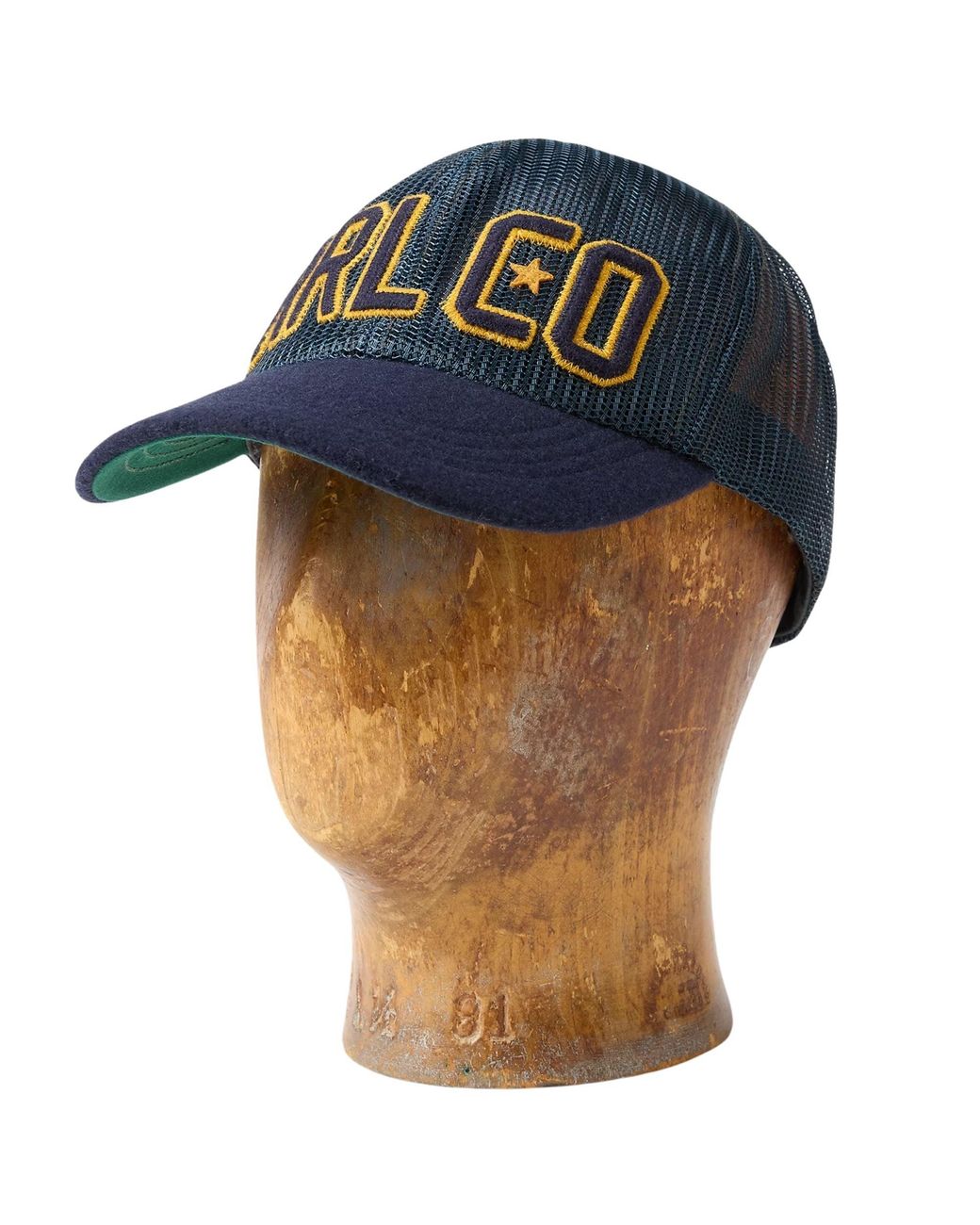 RRL Blue Felt-Bill Mesh Trucker Cap for men