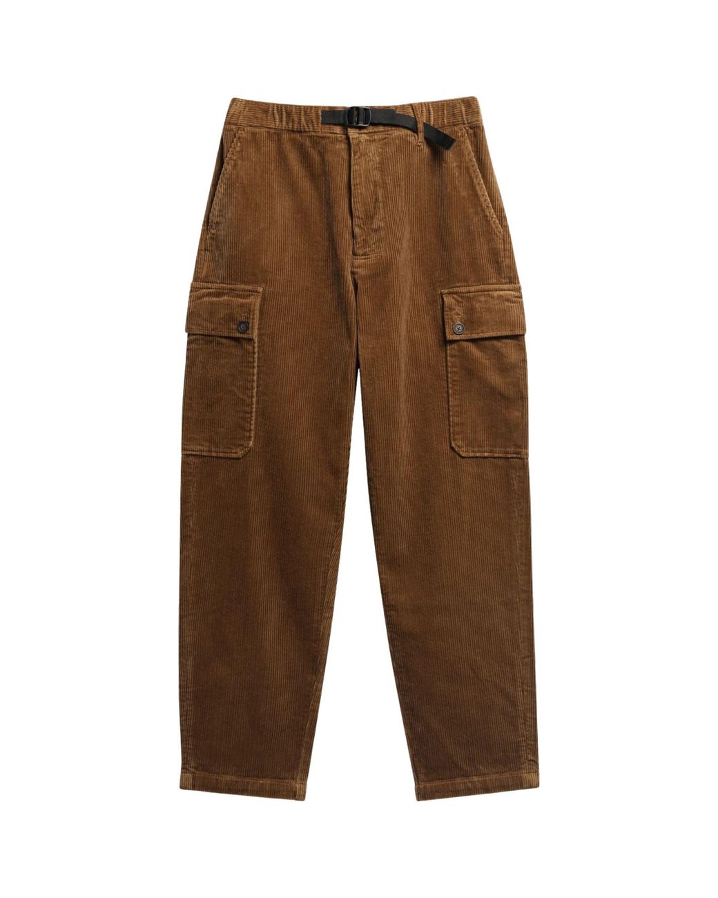 Barbour Brown Leonard Oversized Cord Cargo Trousers for men