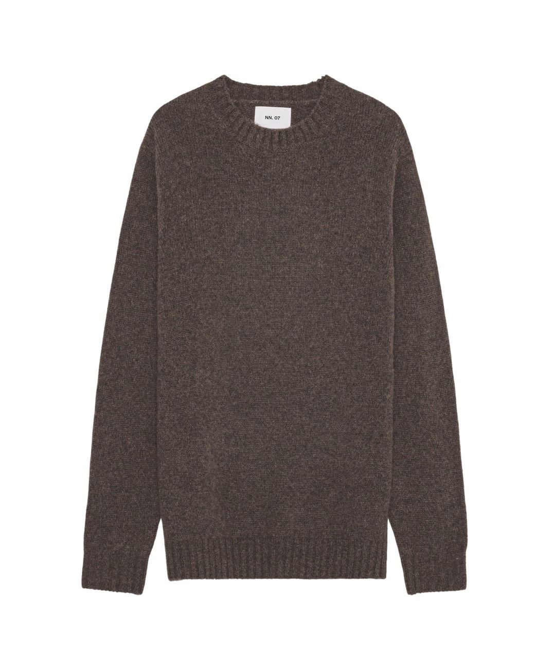 NN07 Brown Lee Merino Wool Sweater for men