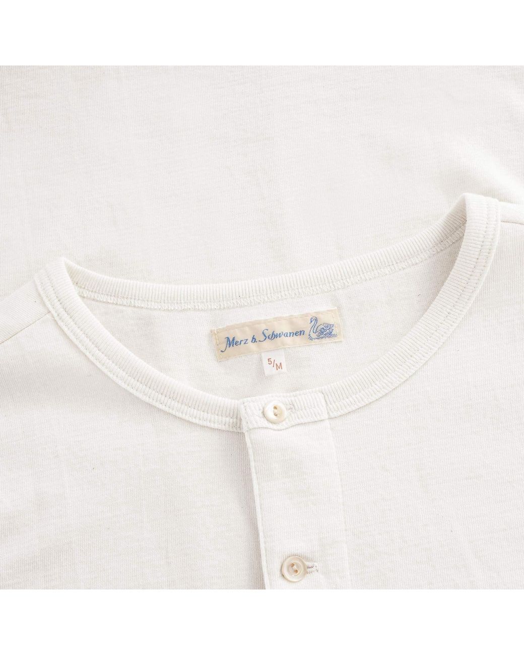 Merz B. Schwanen White Henley T-Shirt for men