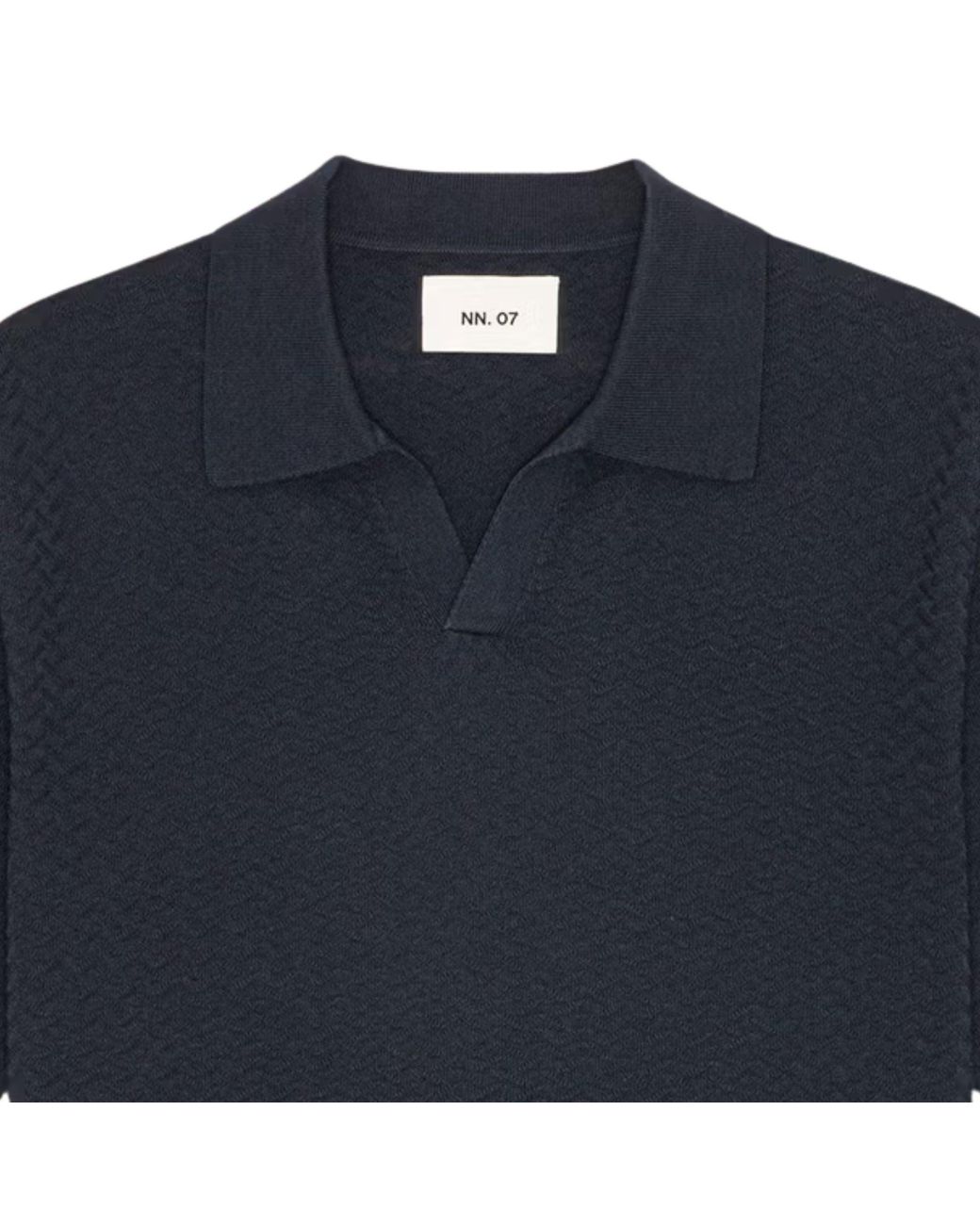 NN07 Blue Paul Textured Stitch Polo for men