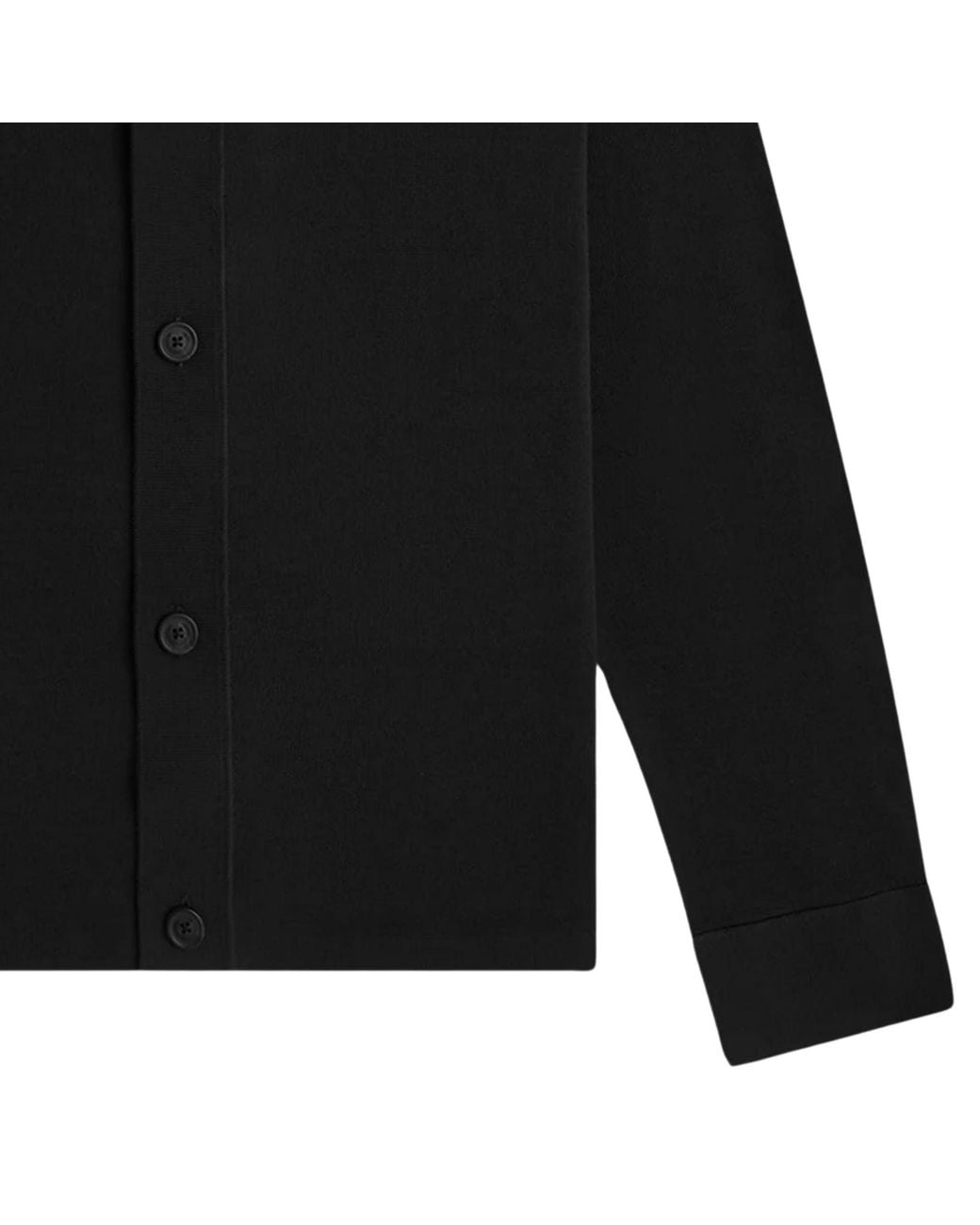 Fred Perry Black Knitted Overshirt for men