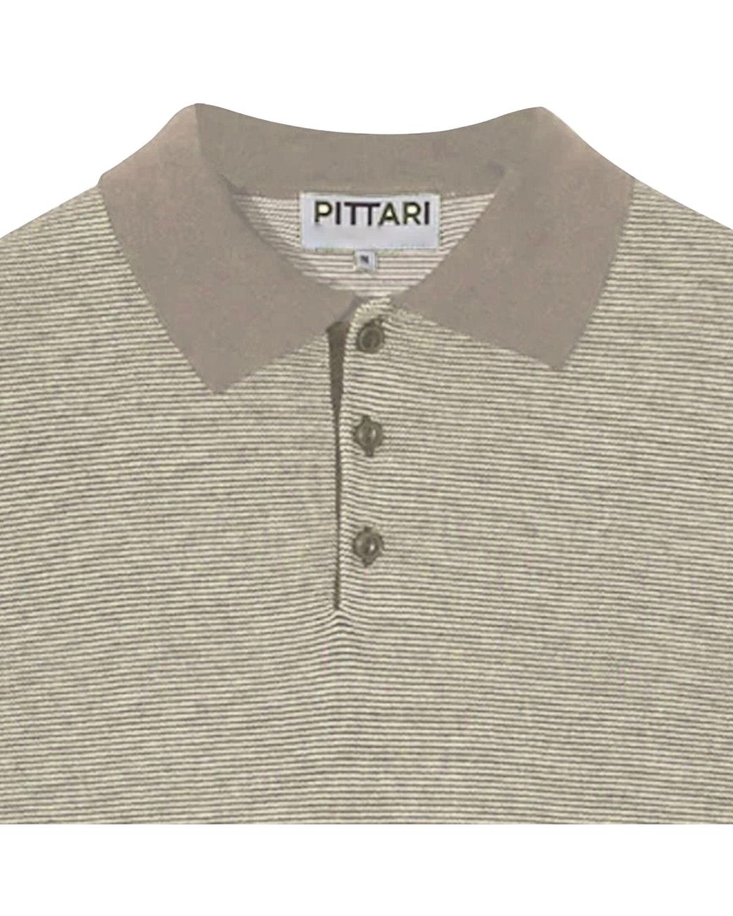 Pittari Gray Microstripe Short Sleeve Polo for men