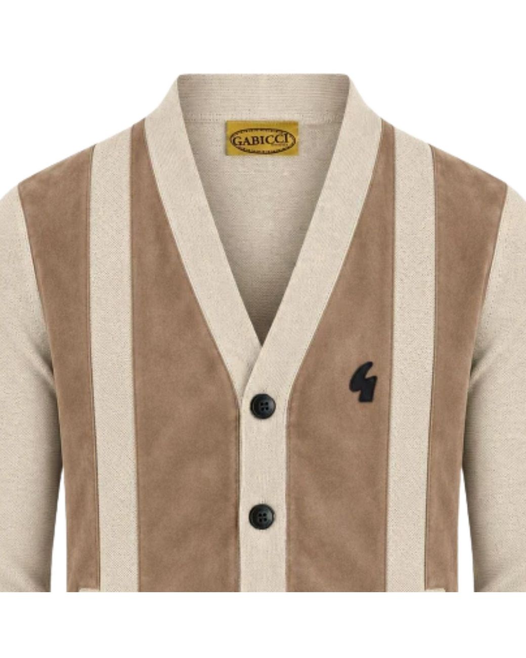 Gabicci Brown Hurst Long Sleeve Knit Cardigan for men