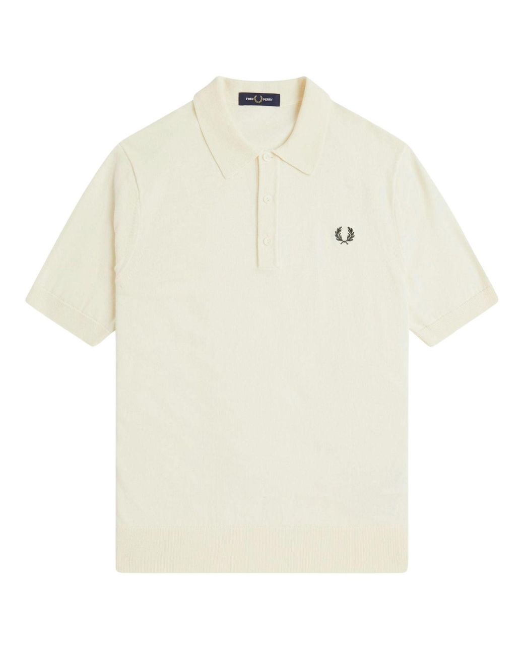 Fred Perry Natural Knitted Shirt for men