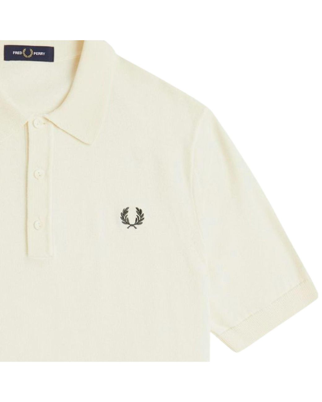 Fred Perry Natural Knitted Shirt for men