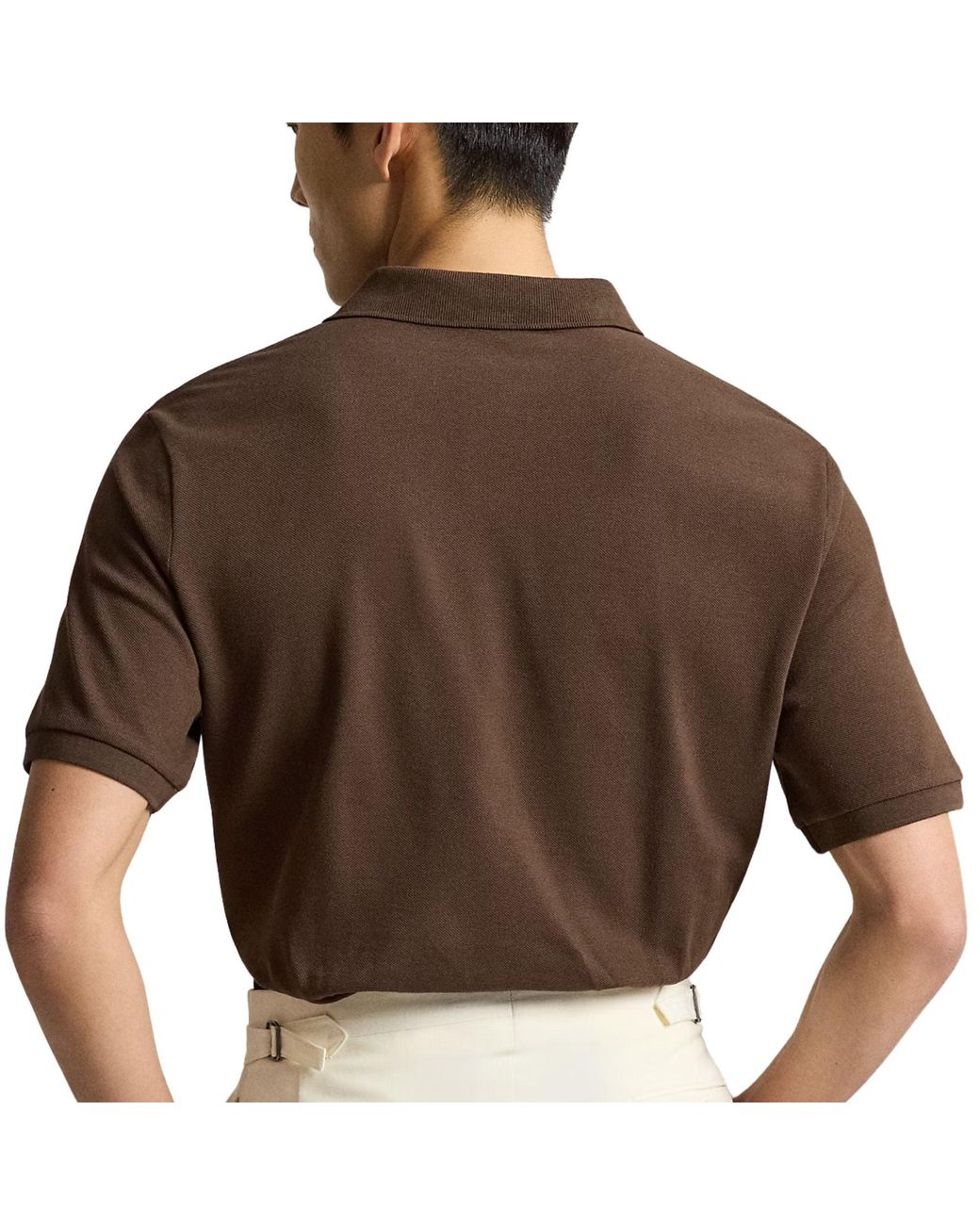 Polo Ralph Lauren Brown The Iconic Classic Fit Mesh Polo for men