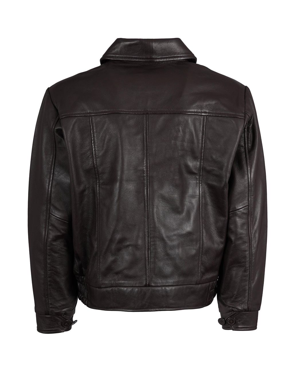 real hoxton Black Leather Gab Jacket for men