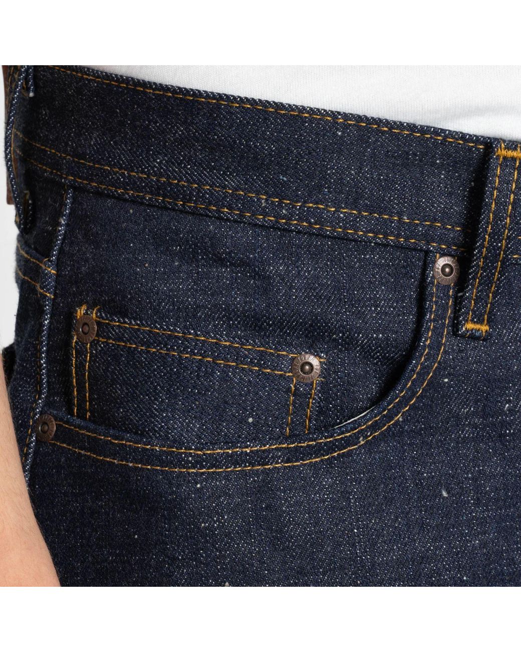 Naked & Famous Gray Weird Guy Brawler Selvedge for men