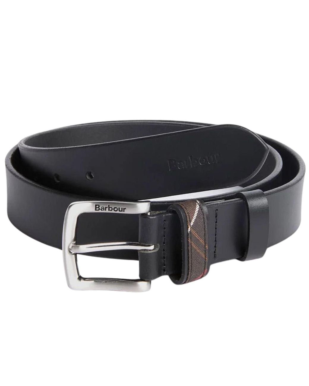 Barbour Black Esk Leather Belt for men