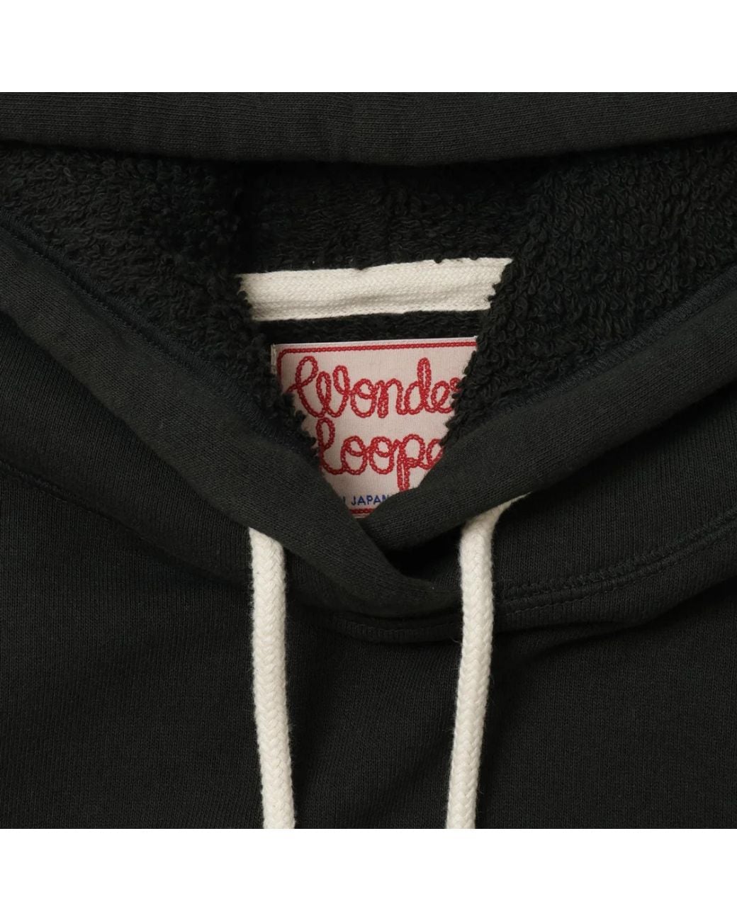 Wonder Looper Black Pullover Hoodie Super Looper French Terry for men