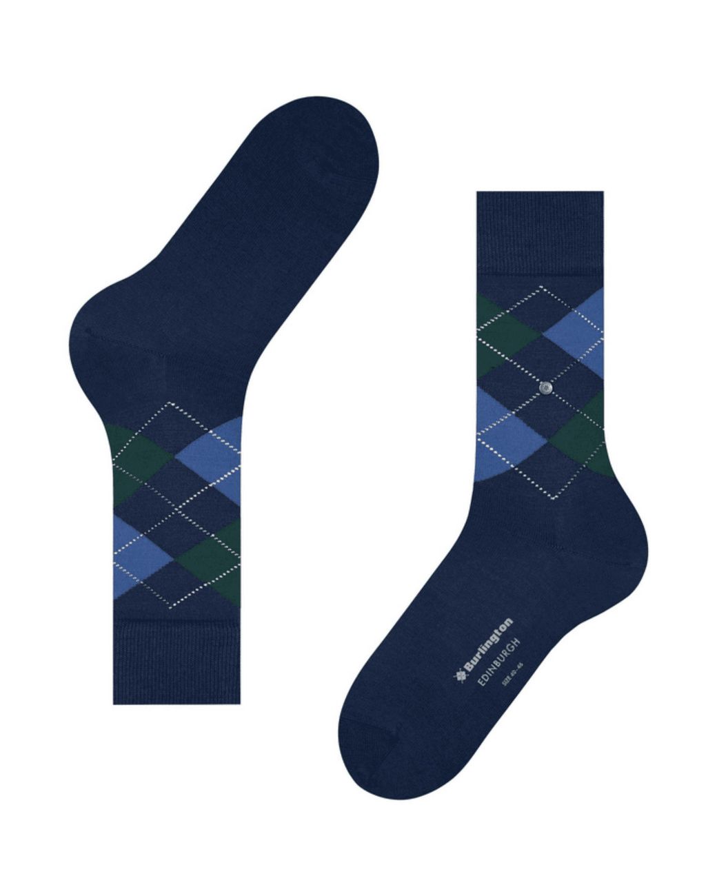 Burlington Blue Edinburgh Socks for men