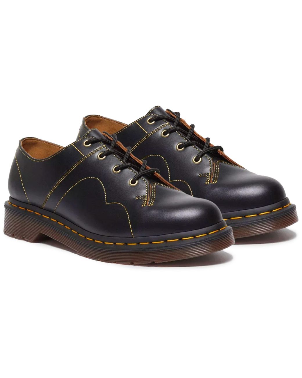 Dr. Martens Black Dr Martens Church Vintage Smooth Leather Shoes for men