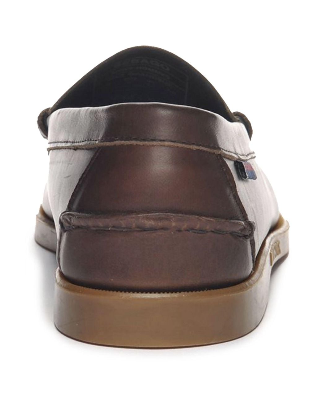 Sebago Brown Dolphin Waxed Leather Loafer for men