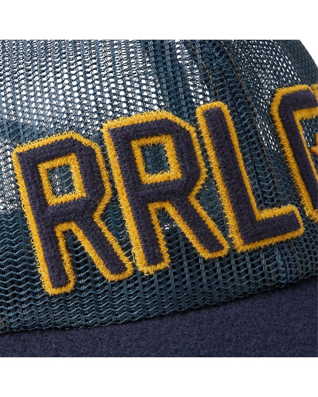 RRL Blue Felt-Bill Mesh Trucker Cap for men