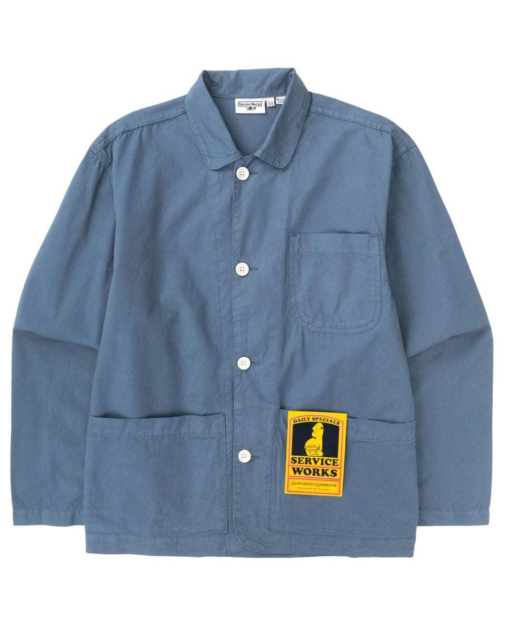 Service Works Blue Tech Twill Easy Chef Shirt for men