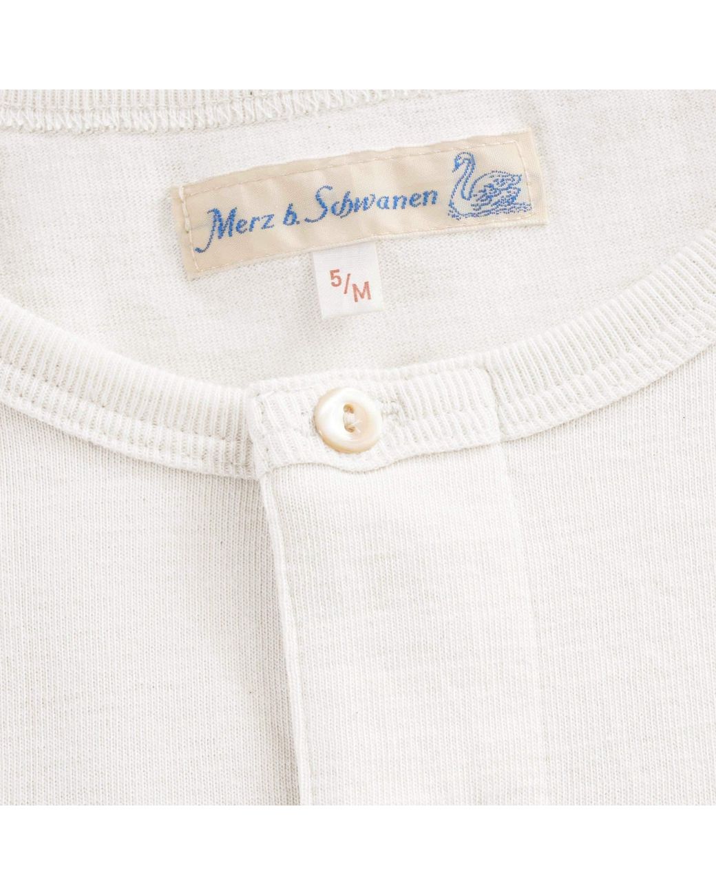 Merz B. Schwanen White Henley T-Shirt for men