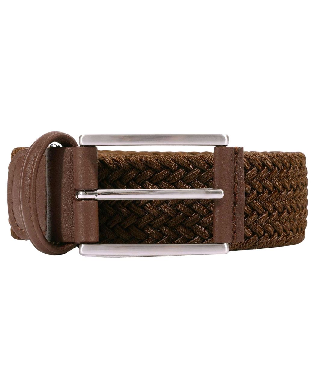 Andersons Brown Woven Belt for men