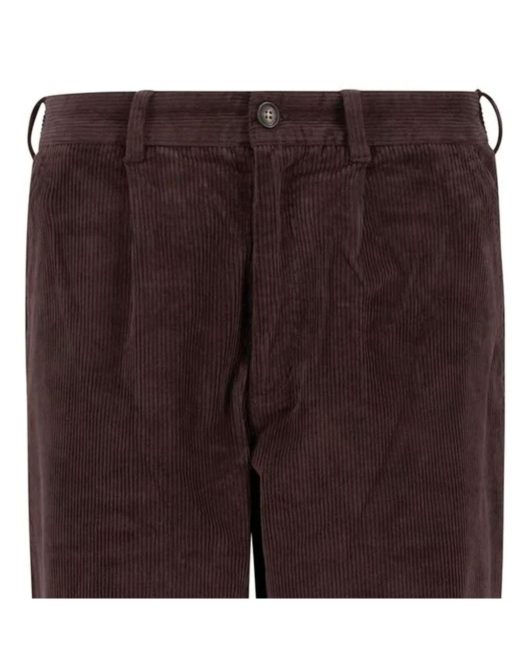 Barbour Brown Stretch Cord Relaxed Fit Trousers for men