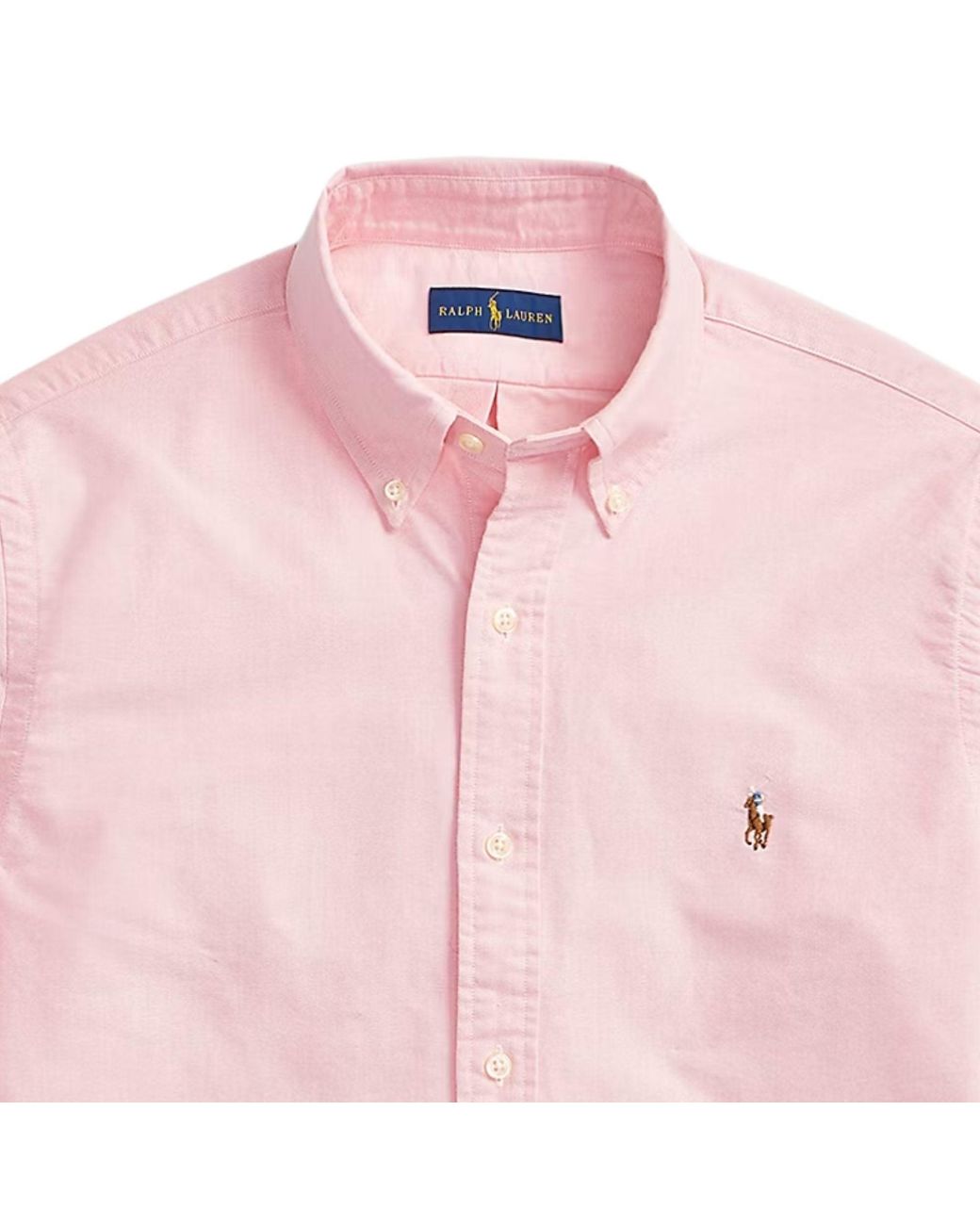 Polo Ralph Lauren Pink Custom Fit Oxford Shirt for men