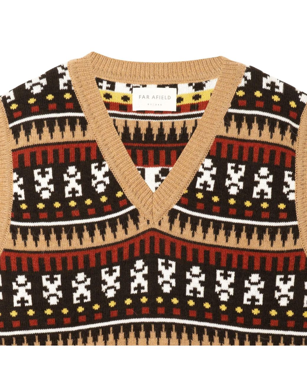 Far Afield Black Lok Kala Pinto Vest for men