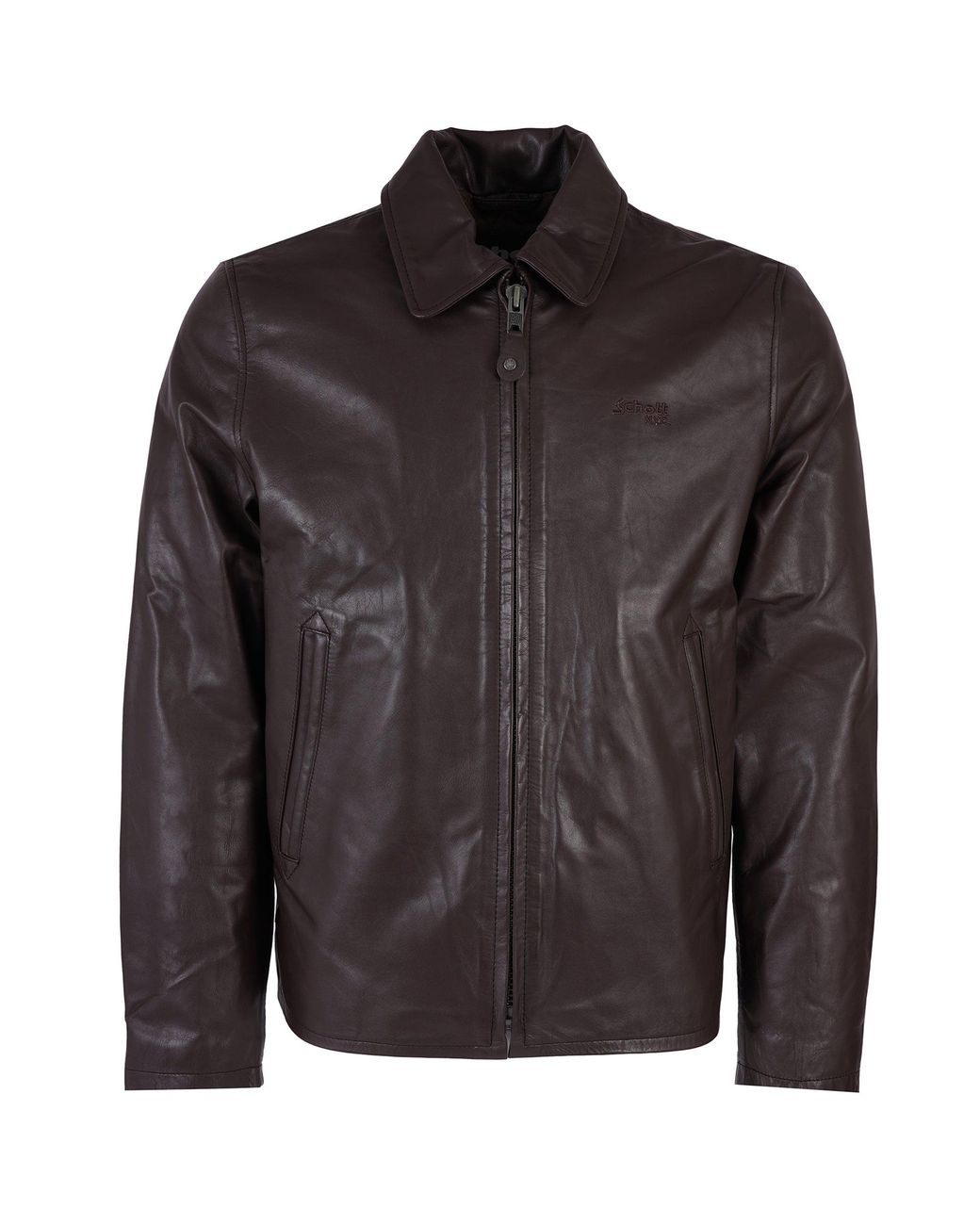 Schott Nyc Black Leather Jacket for men