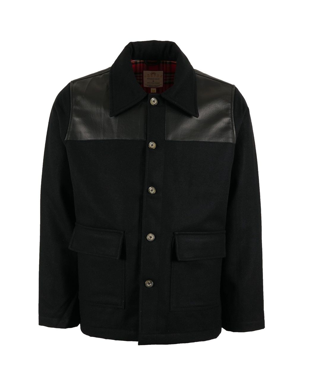 real hoxton Black Donkey Jacket for men