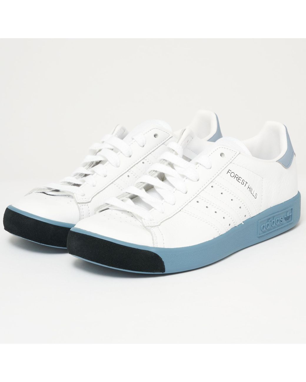 adidas Originals Leather Forest Hills - White & Blue | Lyst Australia