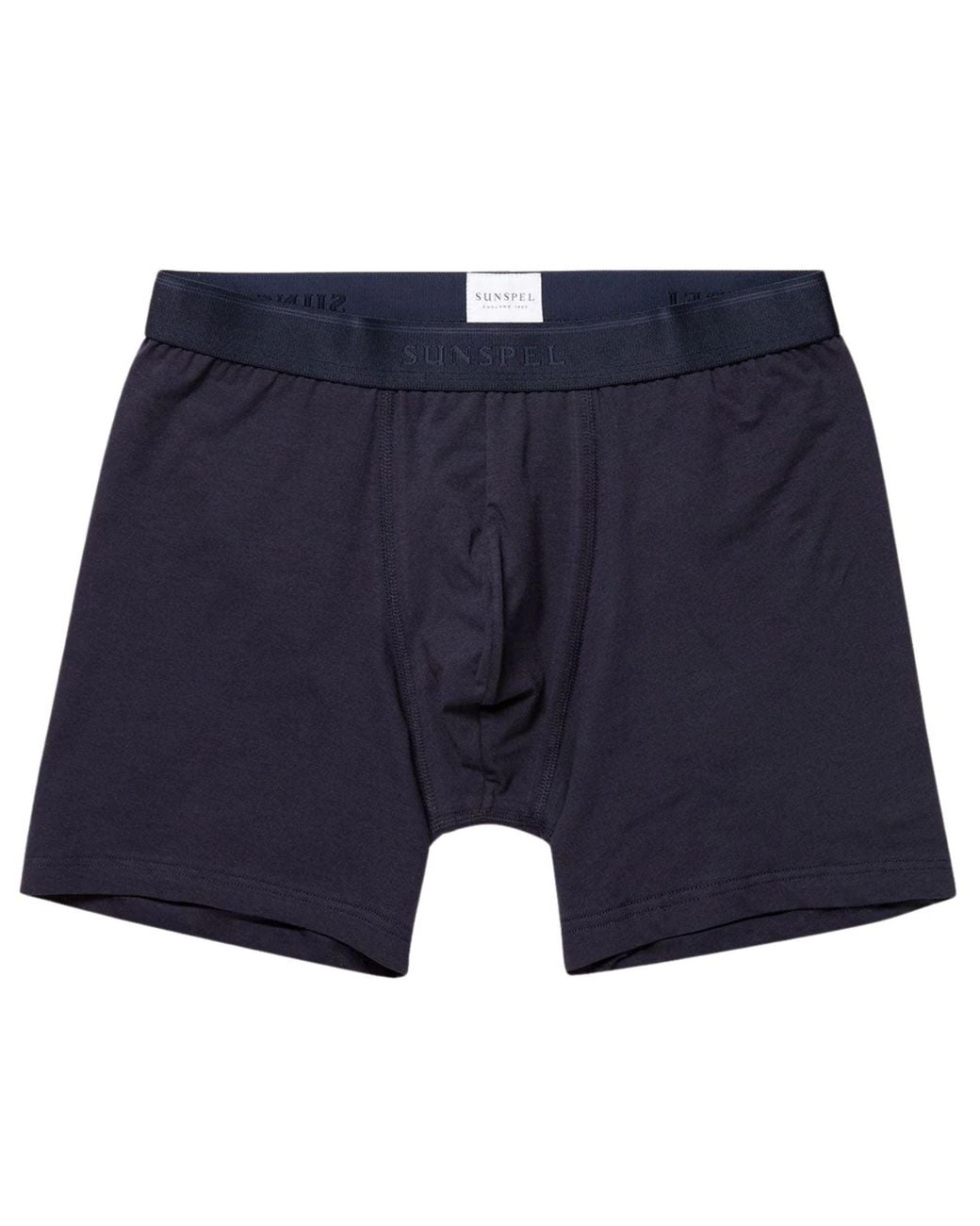 Sunspel Blue Stretch Cotton Boxer Briefs for men