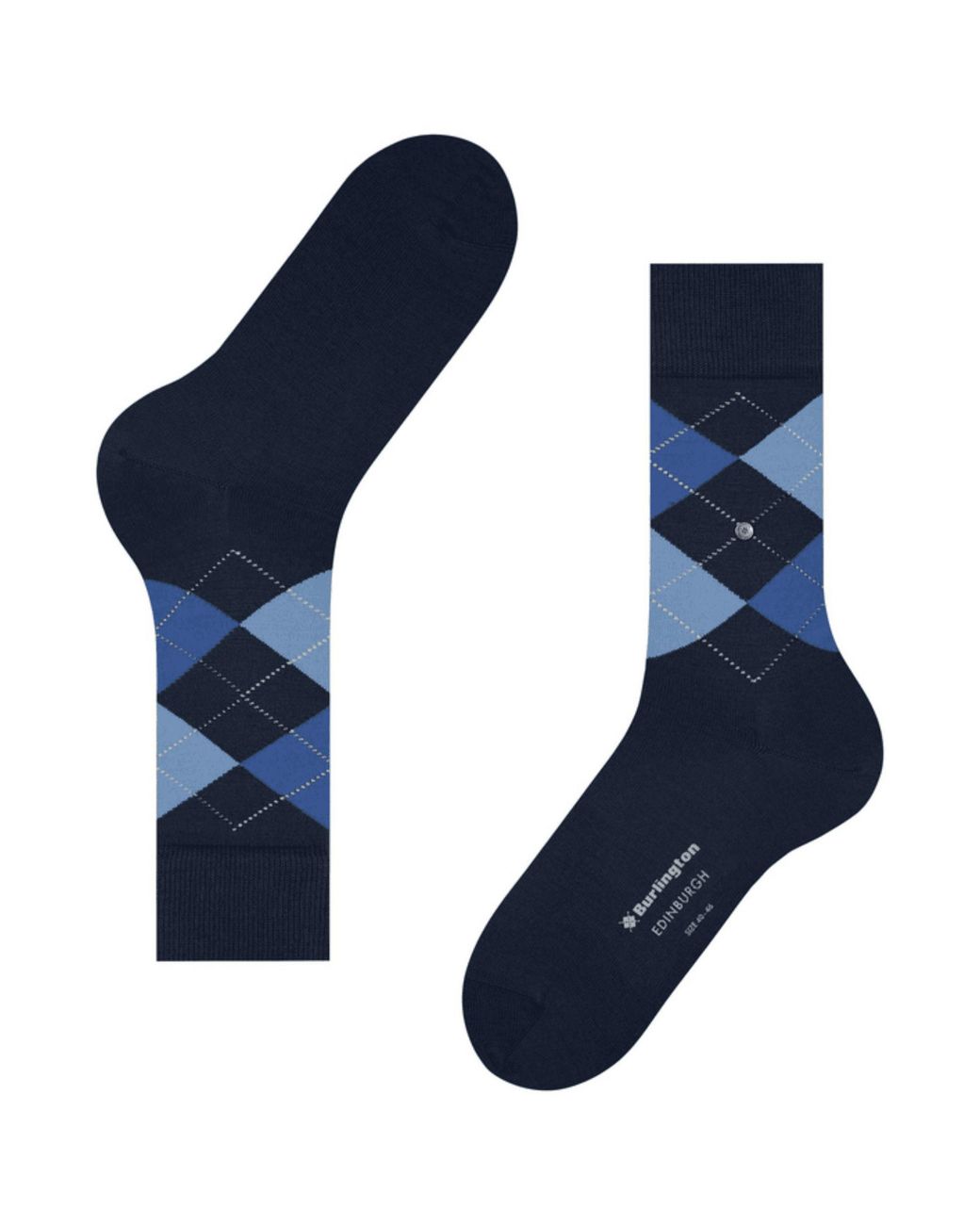 Burlington Blue Edinburgh Socks for men