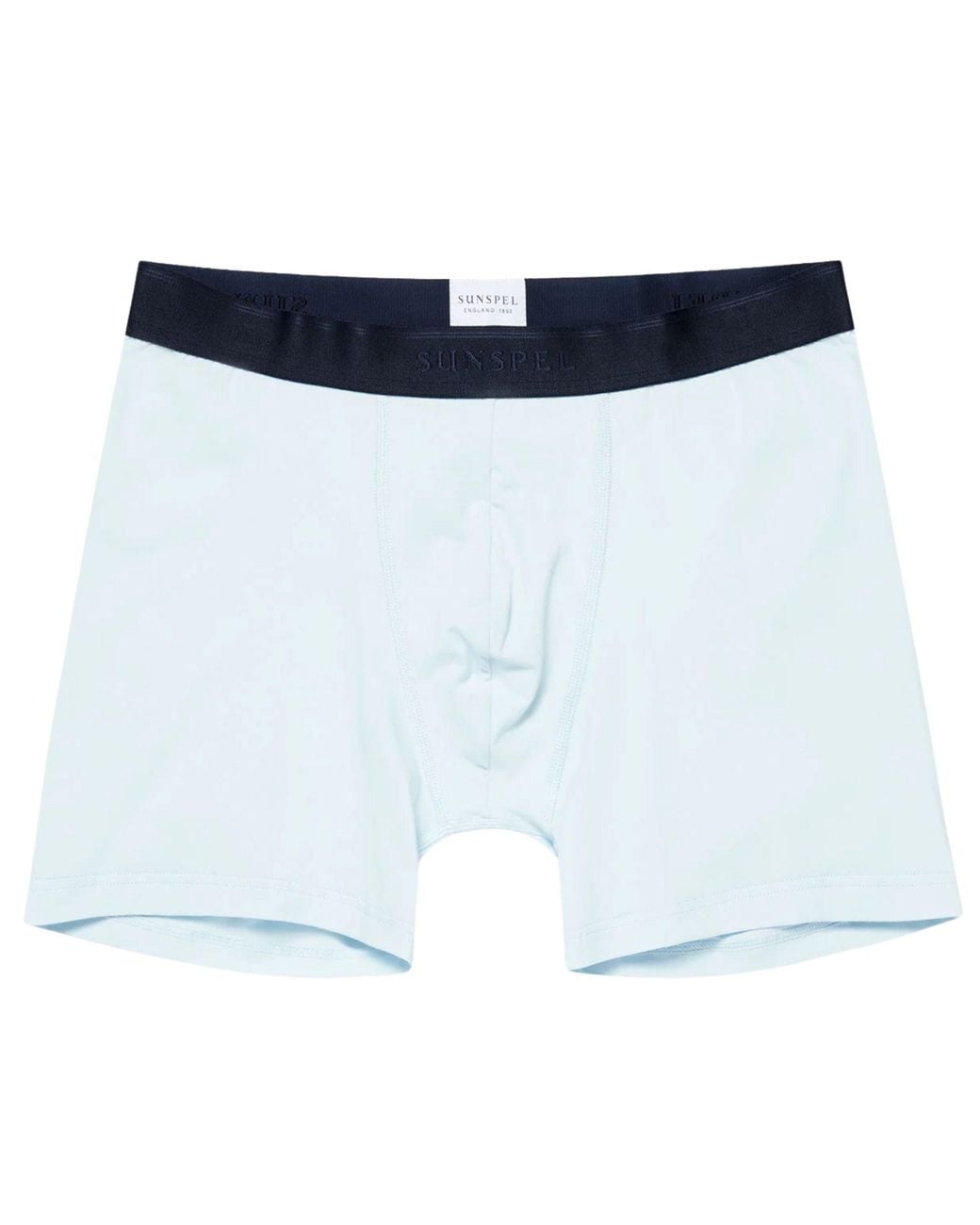 Sunspel Blue Stretch Cotton Boxer Briefs for men