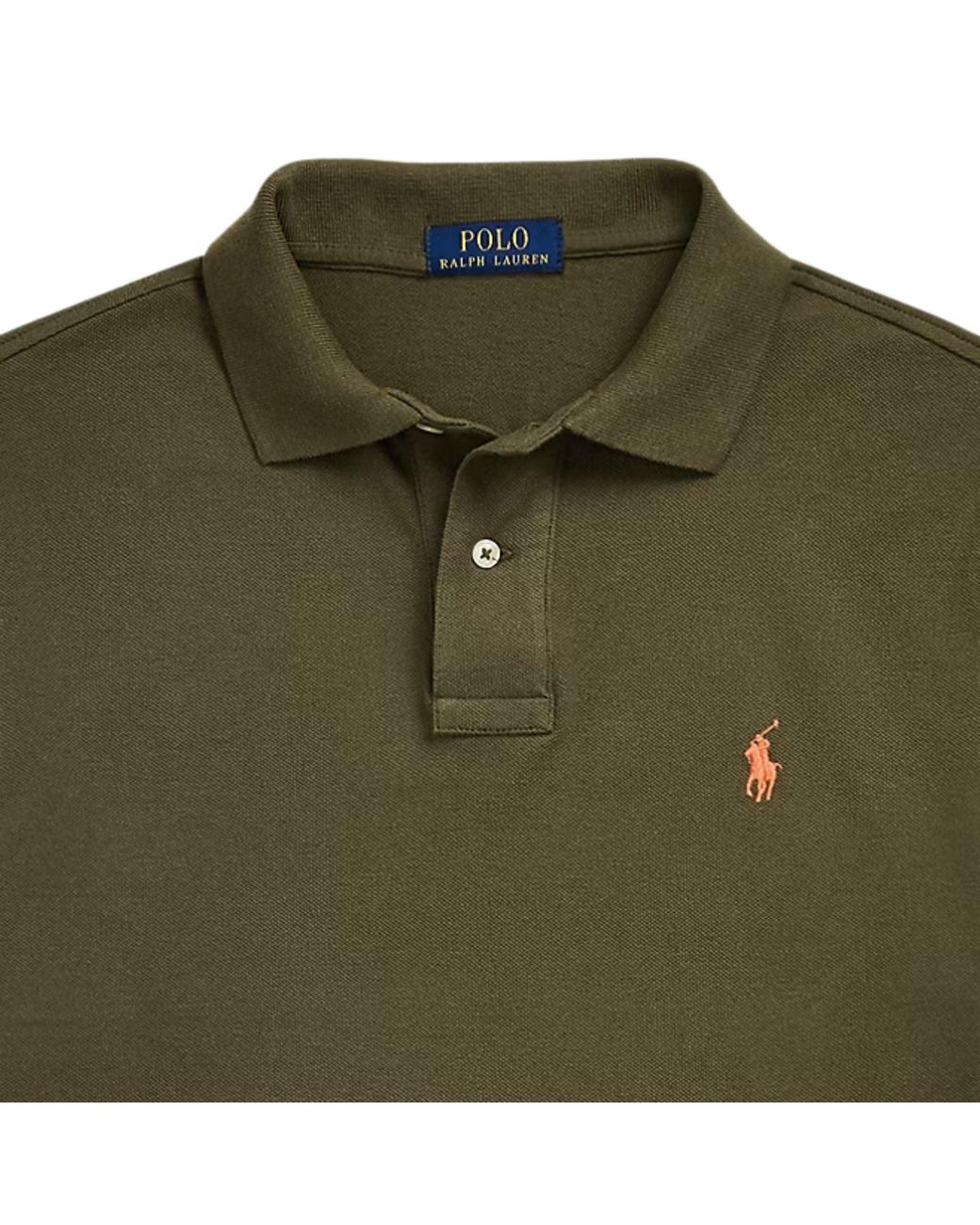 Polo Ralph Lauren Green The Iconic Custom Slim Fit Mesh Polo for men