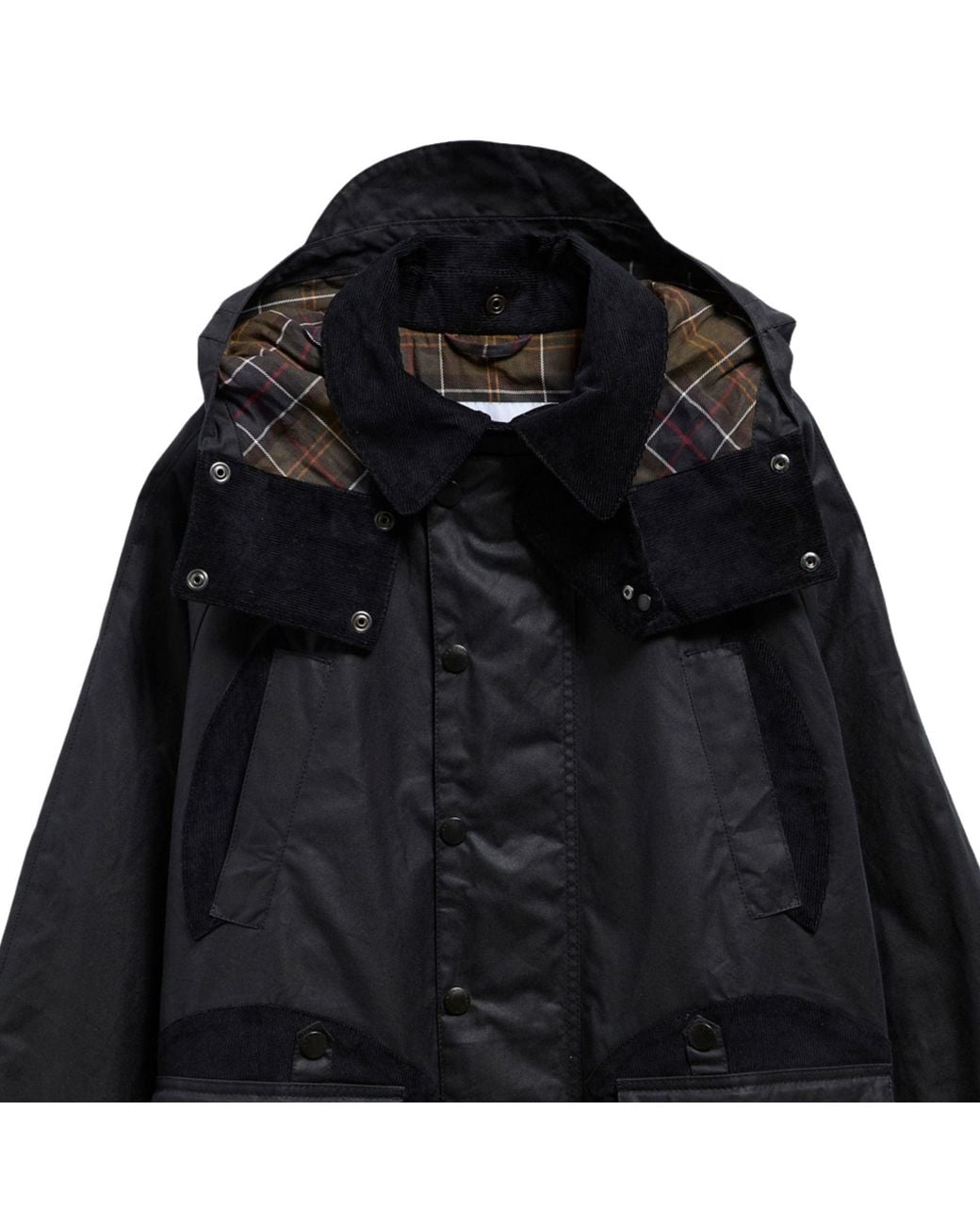 Barbour X Norbit Black Long Wax Jacket for men