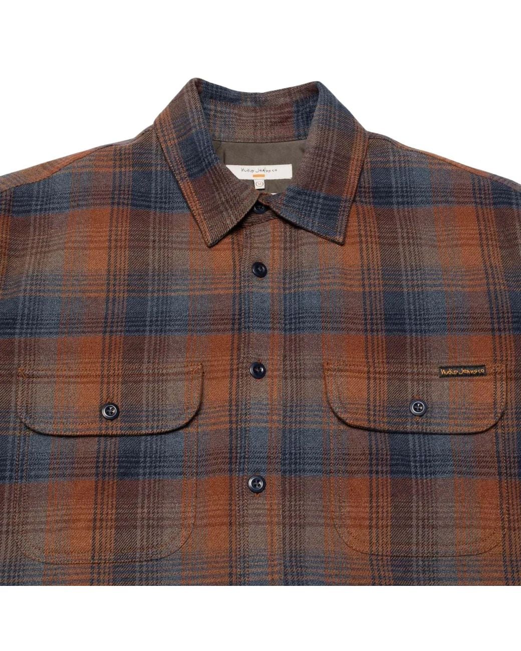 Nudie Jeans Brown Glenn Padded Shirt for men
