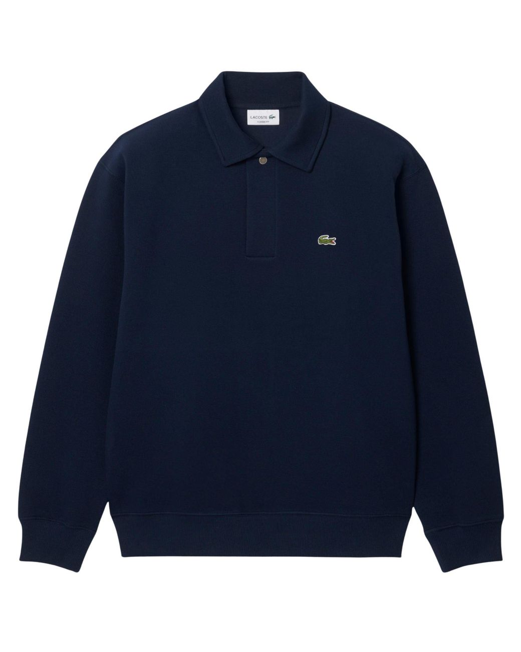 Lacoste Blue Polo Collar Piqué Sweatshirt for men