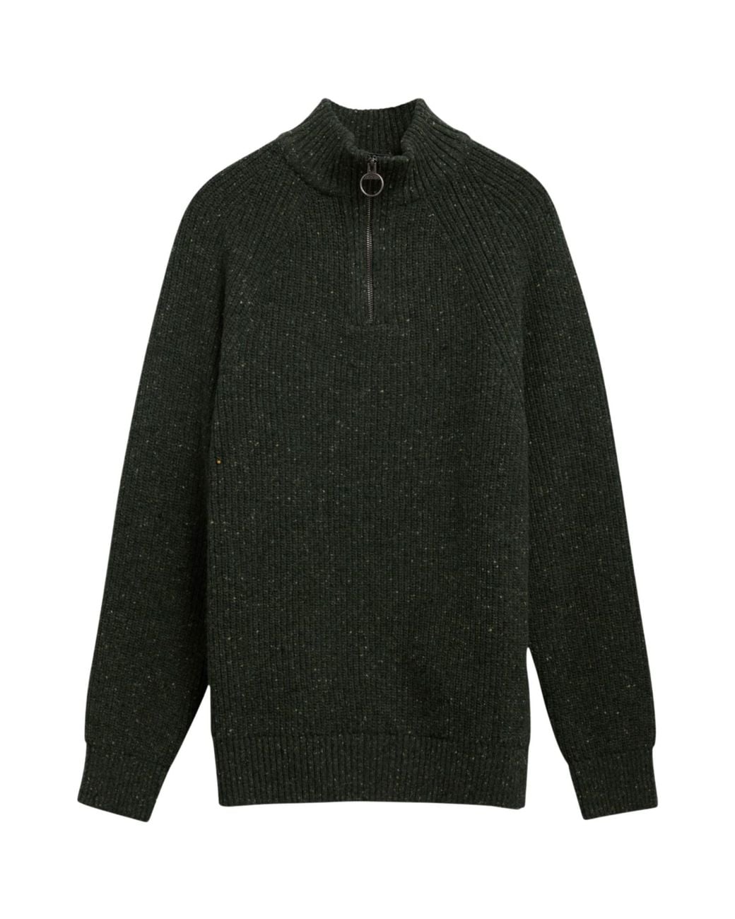 Barbour Green Fleck Half Zip for men
