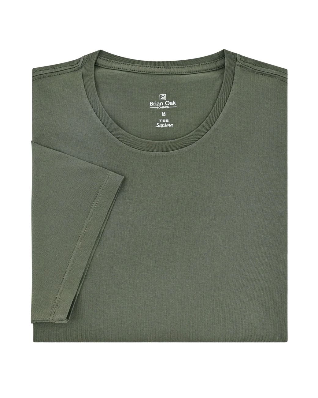 Stuarts London Green Brian Oak Pure Supima Cotton T-Shirt for men