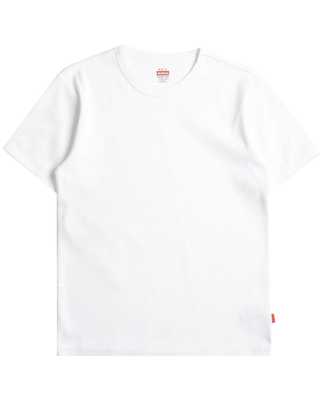 Healthknit White Heavyweight Rib Crew T-Shirt for men