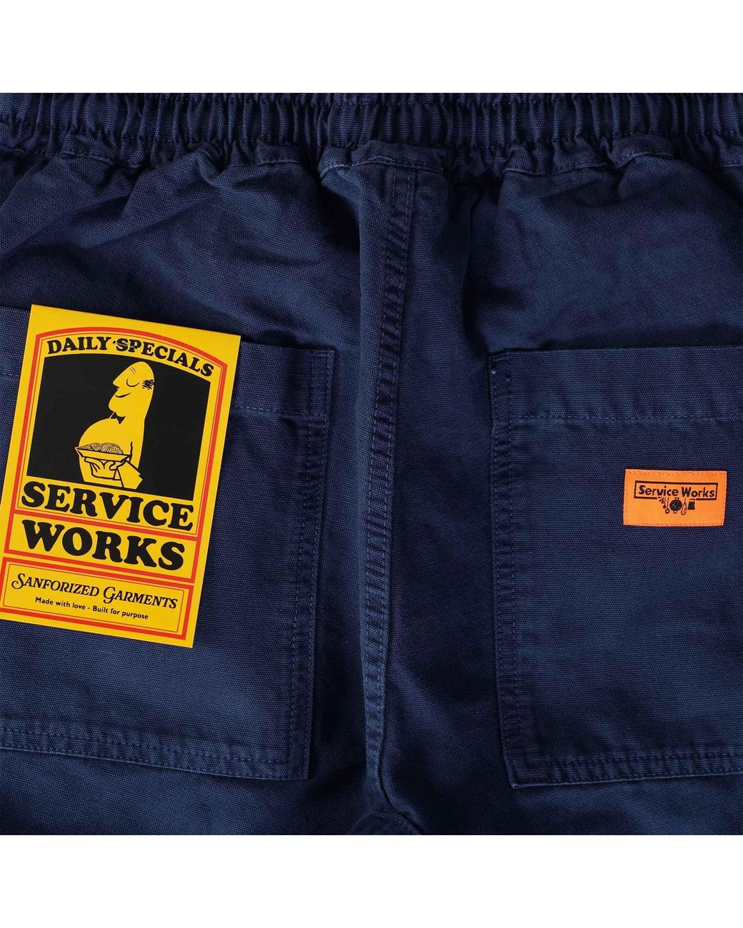 Service Works Blue Classic Chef Pants for men