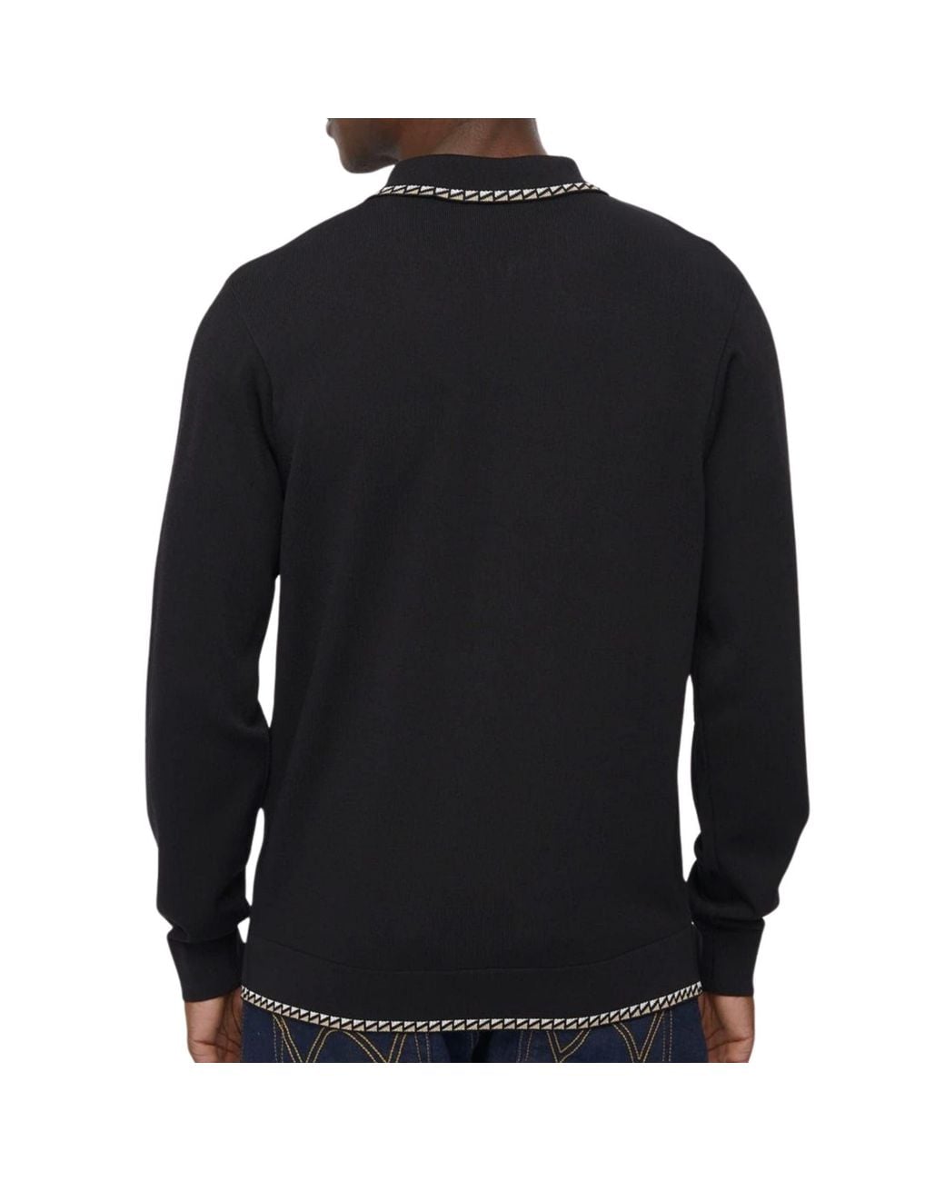 Gabicci Black Nick Long Sleeve Zip Thru Knit for men