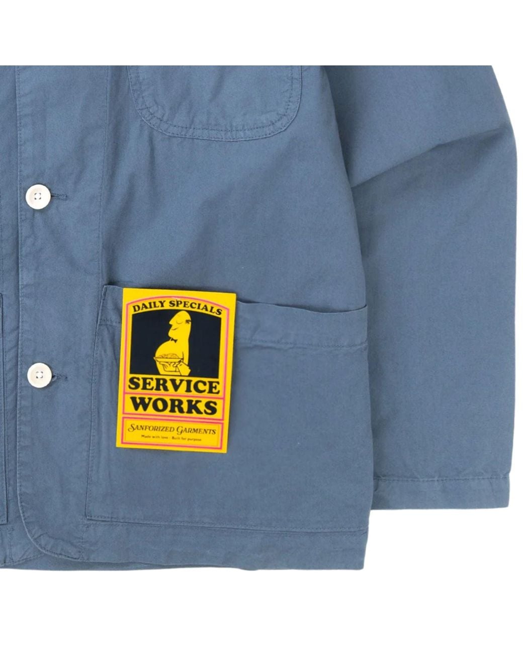 Service Works Blue Tech Twill Easy Chef Shirt for men