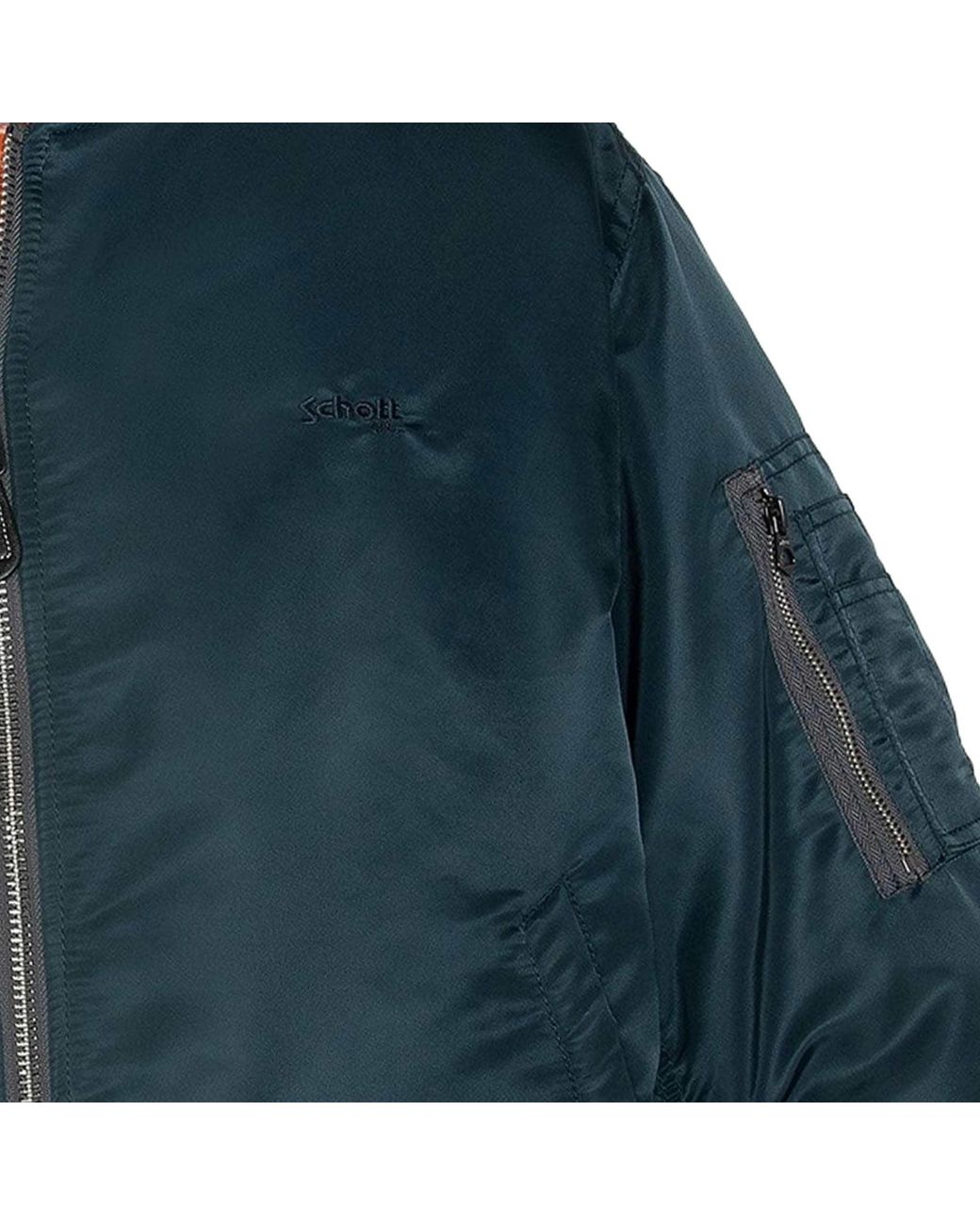 Schott Nyc Blue Ma-1 90's Fit Bomber Jacket for men