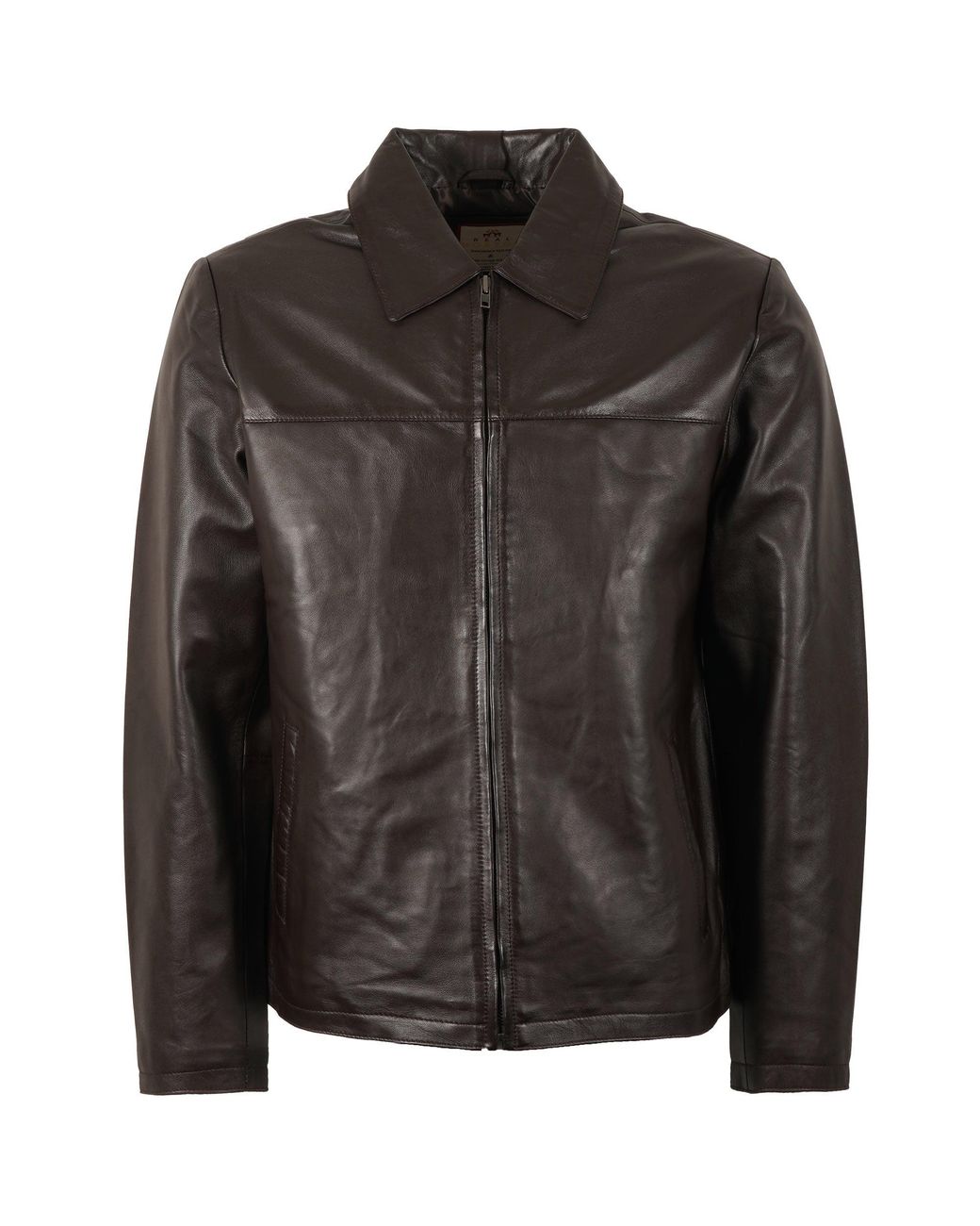 real hoxton Black Classic Leather Jacket for men