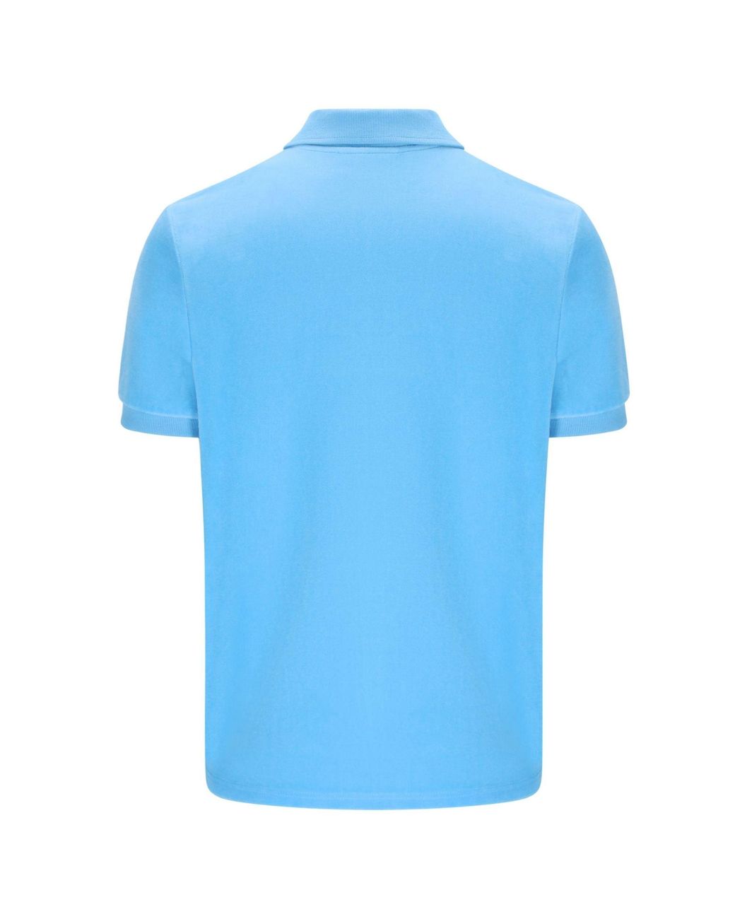 Sergio Tacchini Blue Cardona Velour Zip Polo Shirt for men