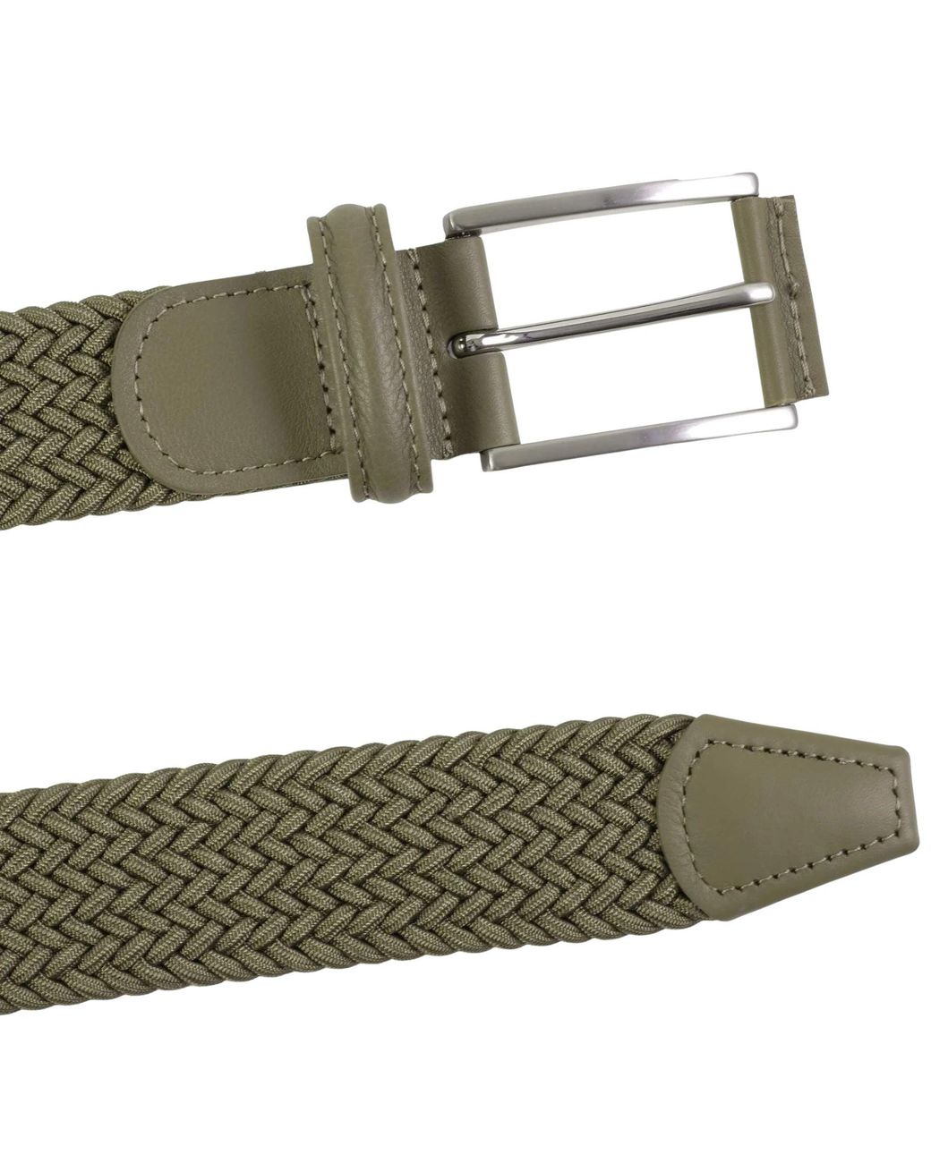 Andersons Green Woven Belt for men